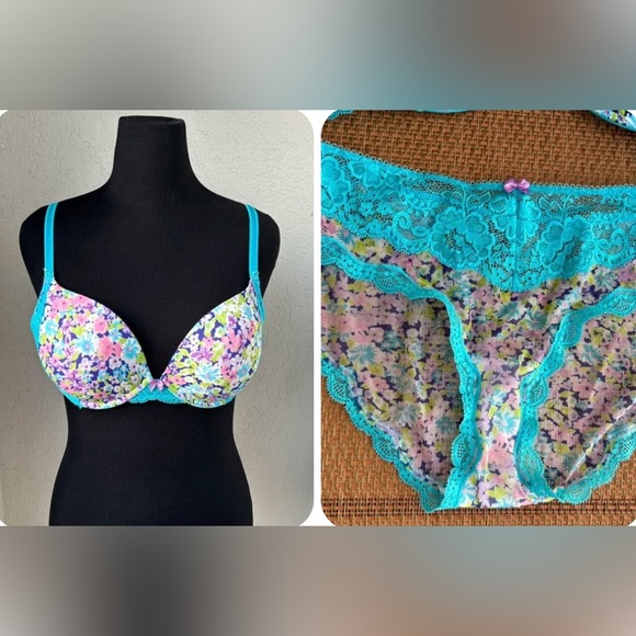 Victoria secret push up bra 38 C and matching panty L set - Picture 11 of 16